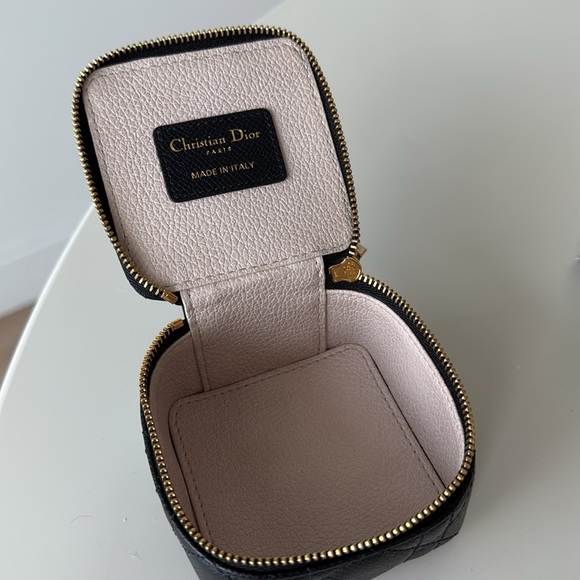 DIOR BLACK LEATHER ZIPPER BOX - Picture 8 of 9